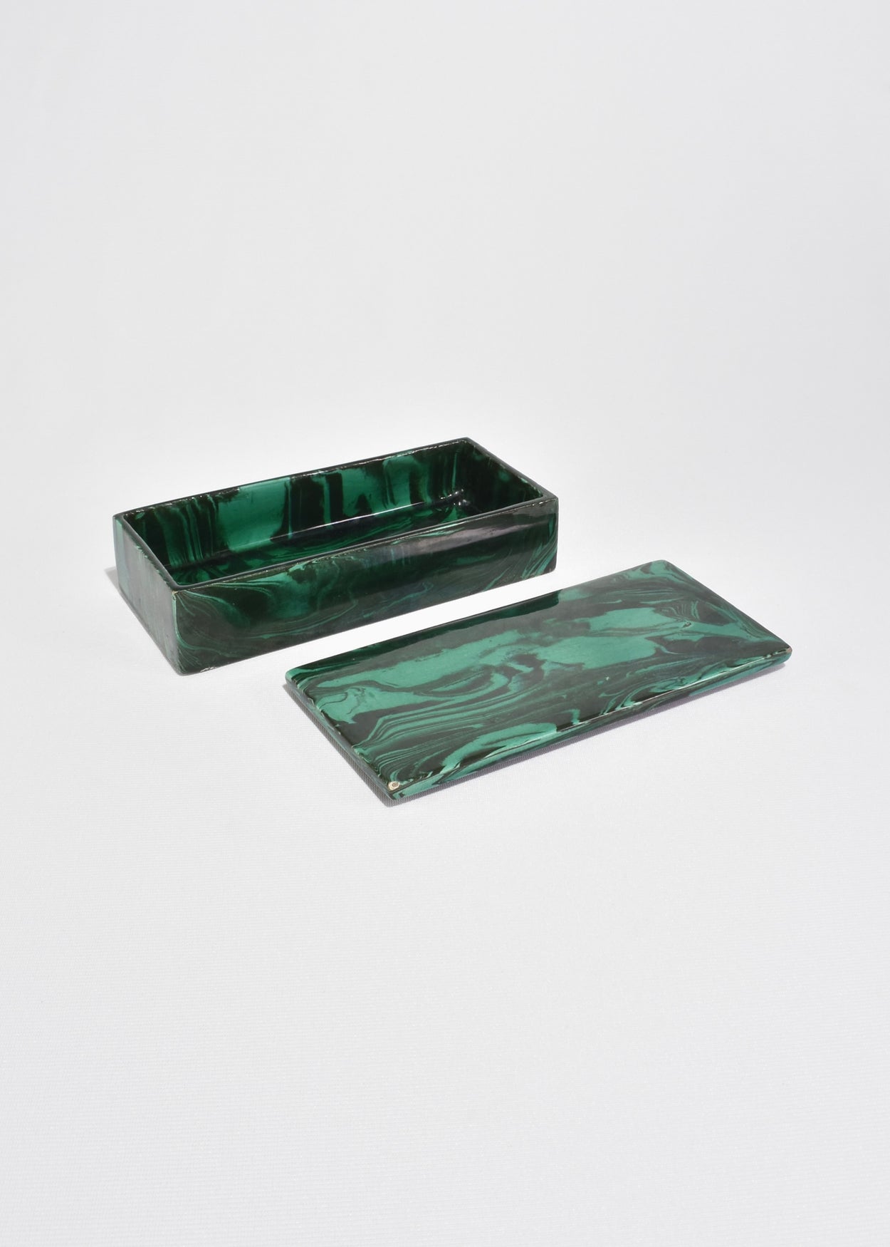 Ceramic Malachite Box