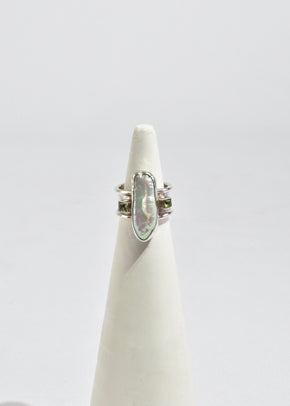 Pearl Peridot Ring
