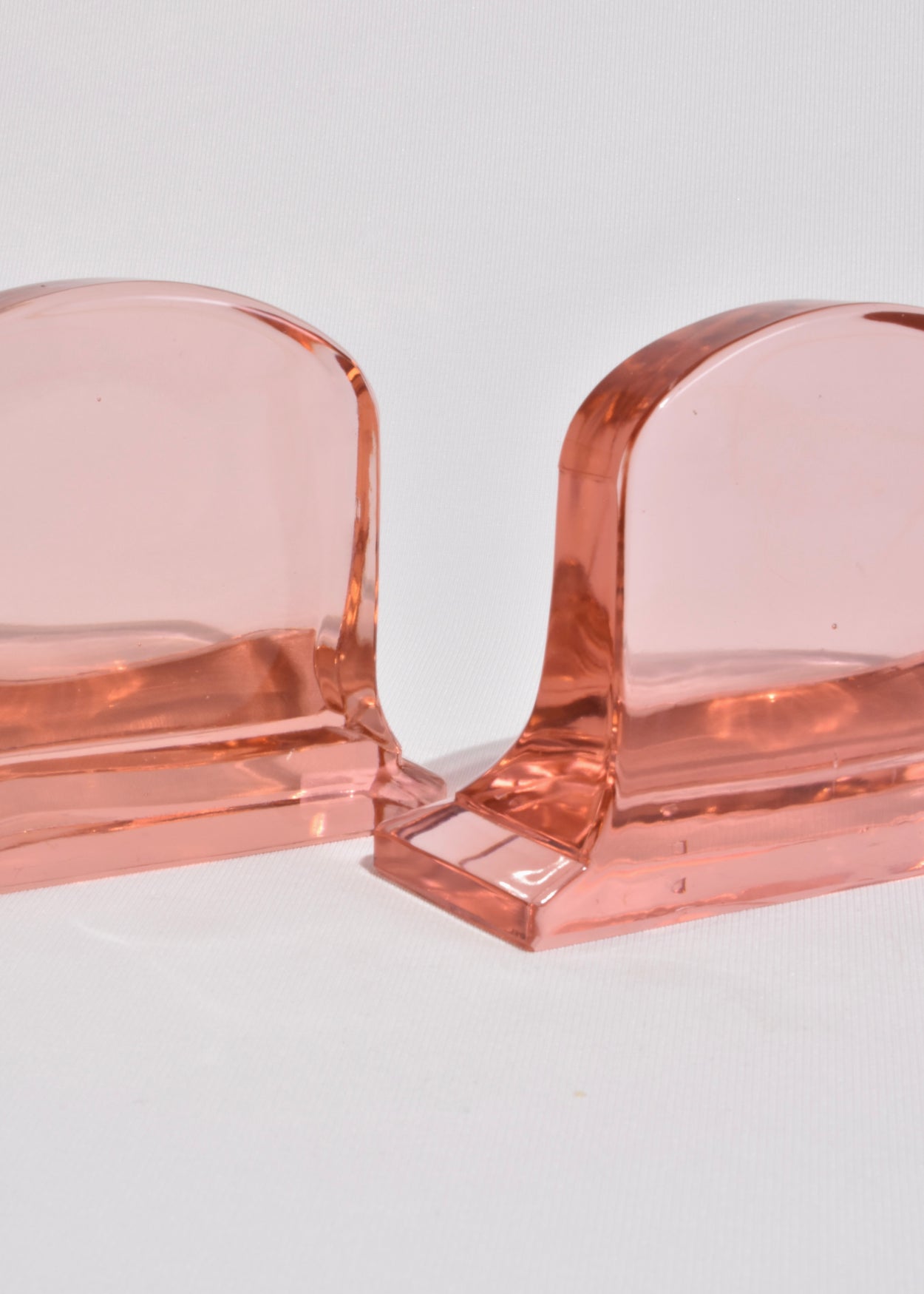 Deco Rose Glass Bookends