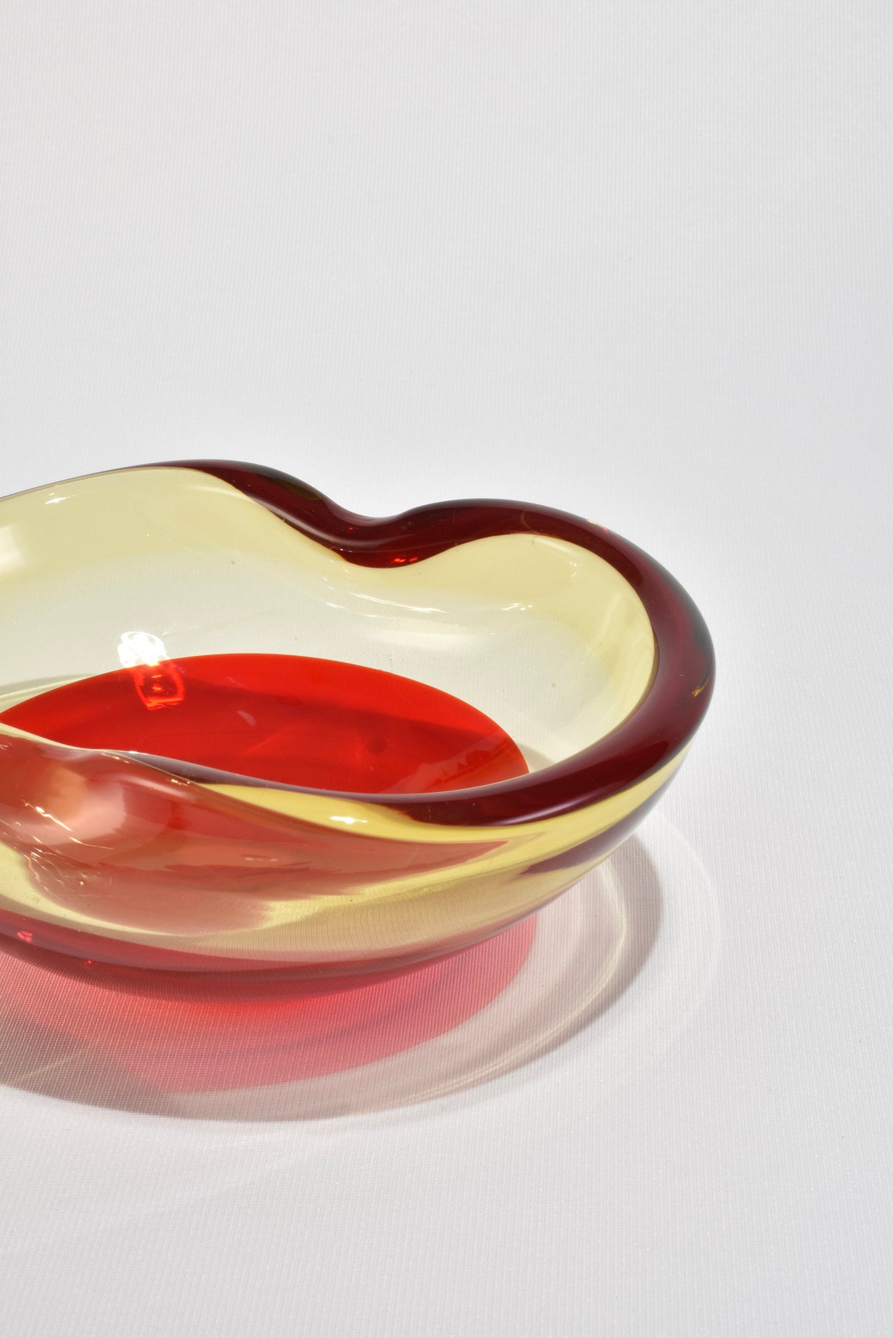Red Italian Glass Bowl