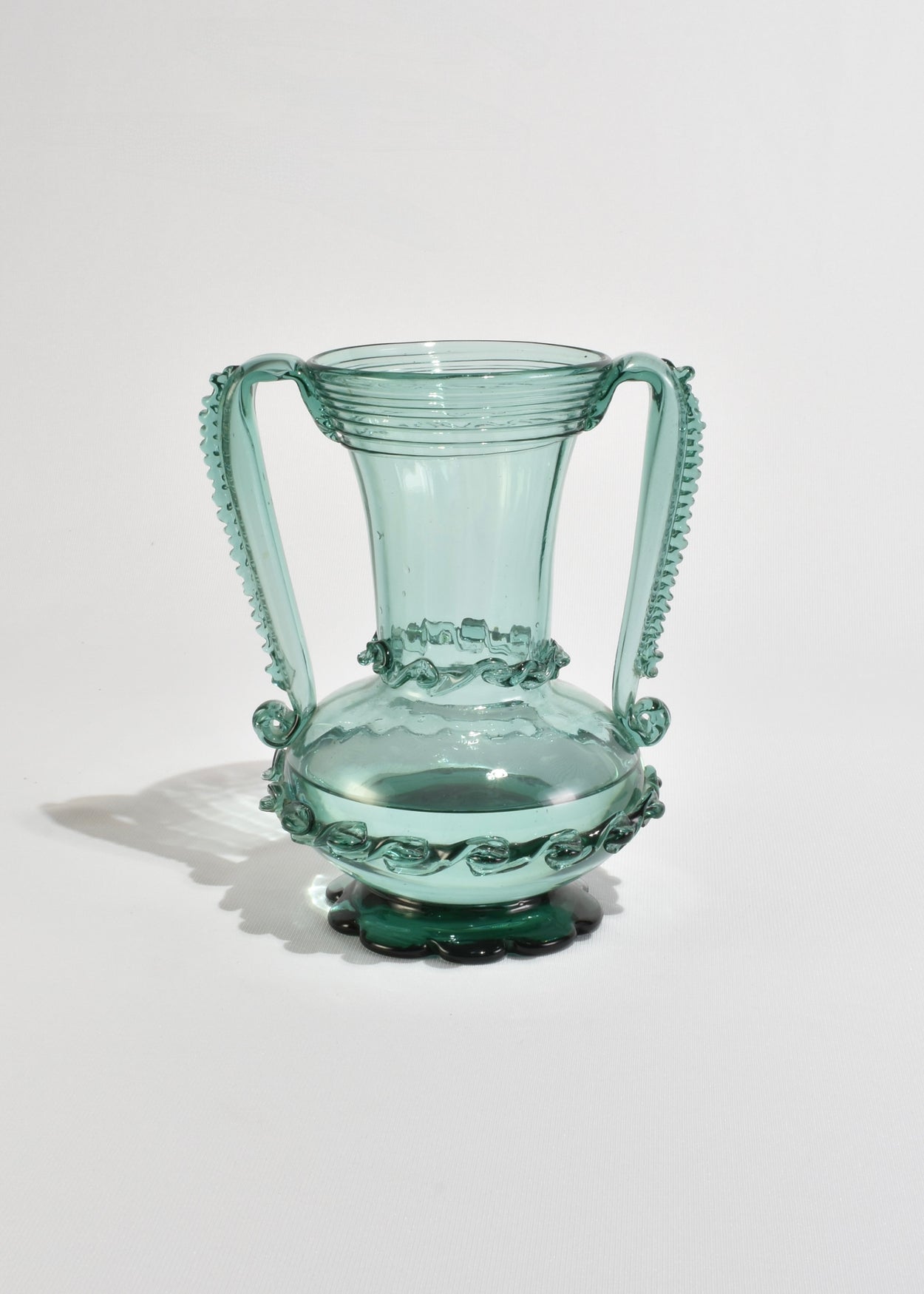 Romanesque Green Glass Vase
