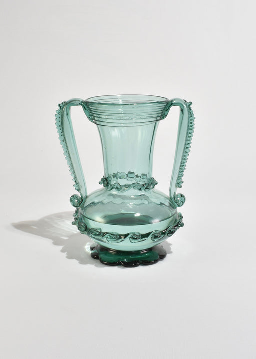 Romanesque Green Glass Vase