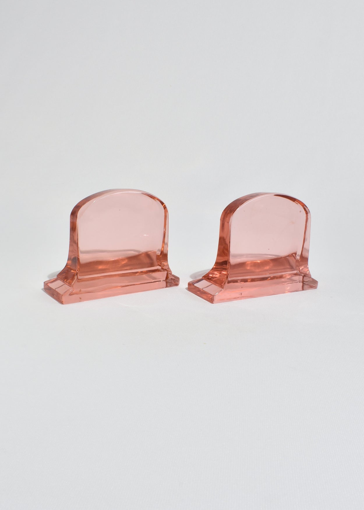 Deco Rose Glass Bookends
