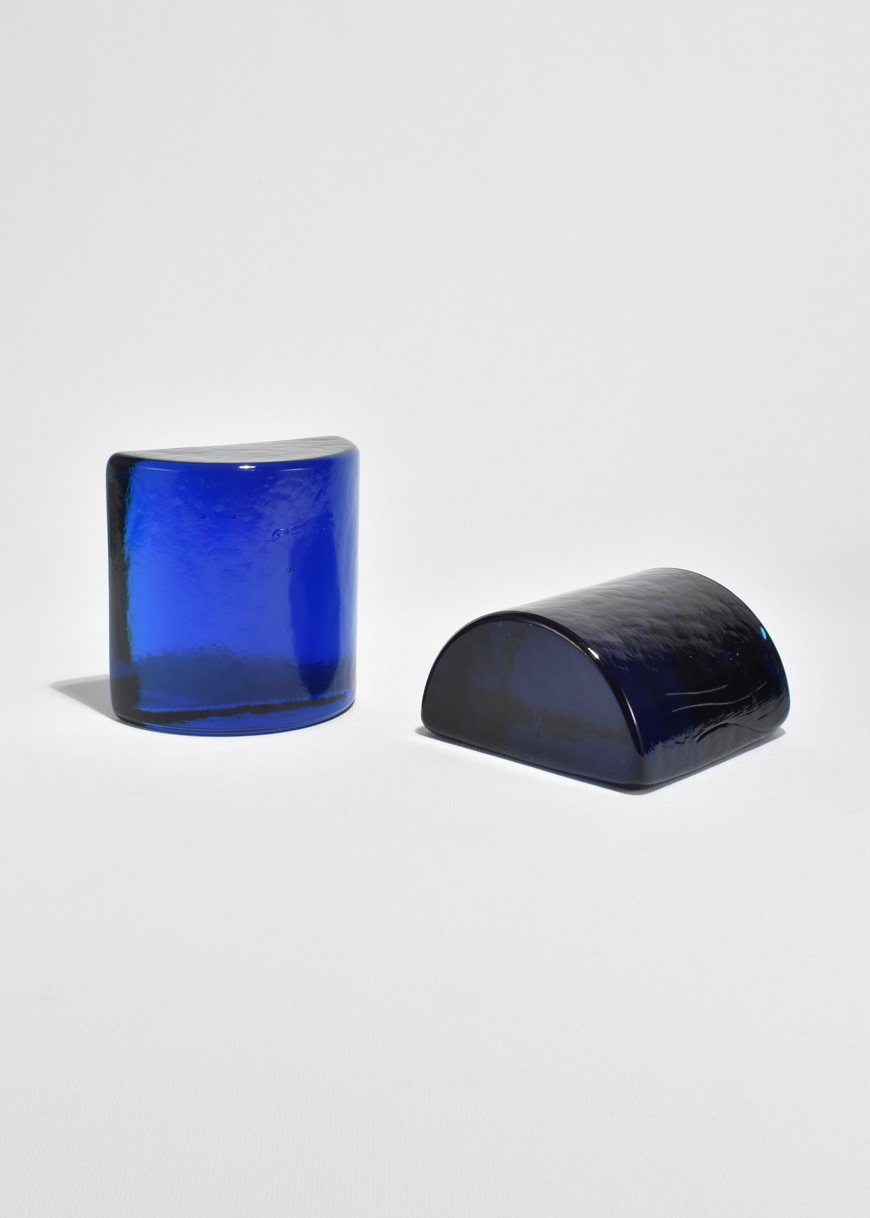 Cobalt Glass Bookends
