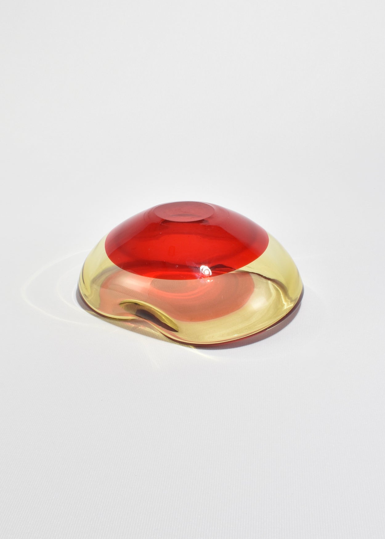 Red Italian Glass Bowl