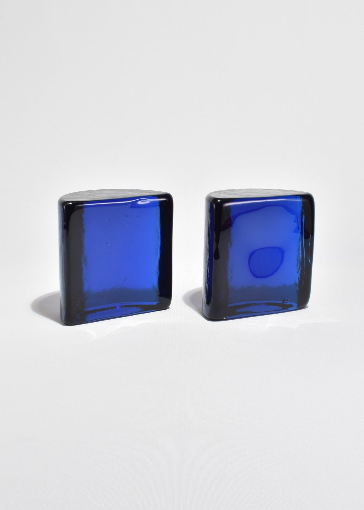 Cobalt Glass Bookends