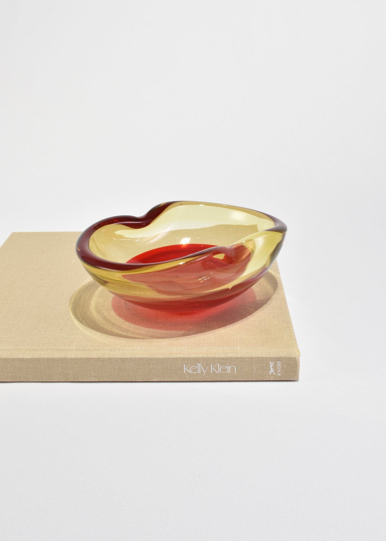 Red Italian Glass Bowl