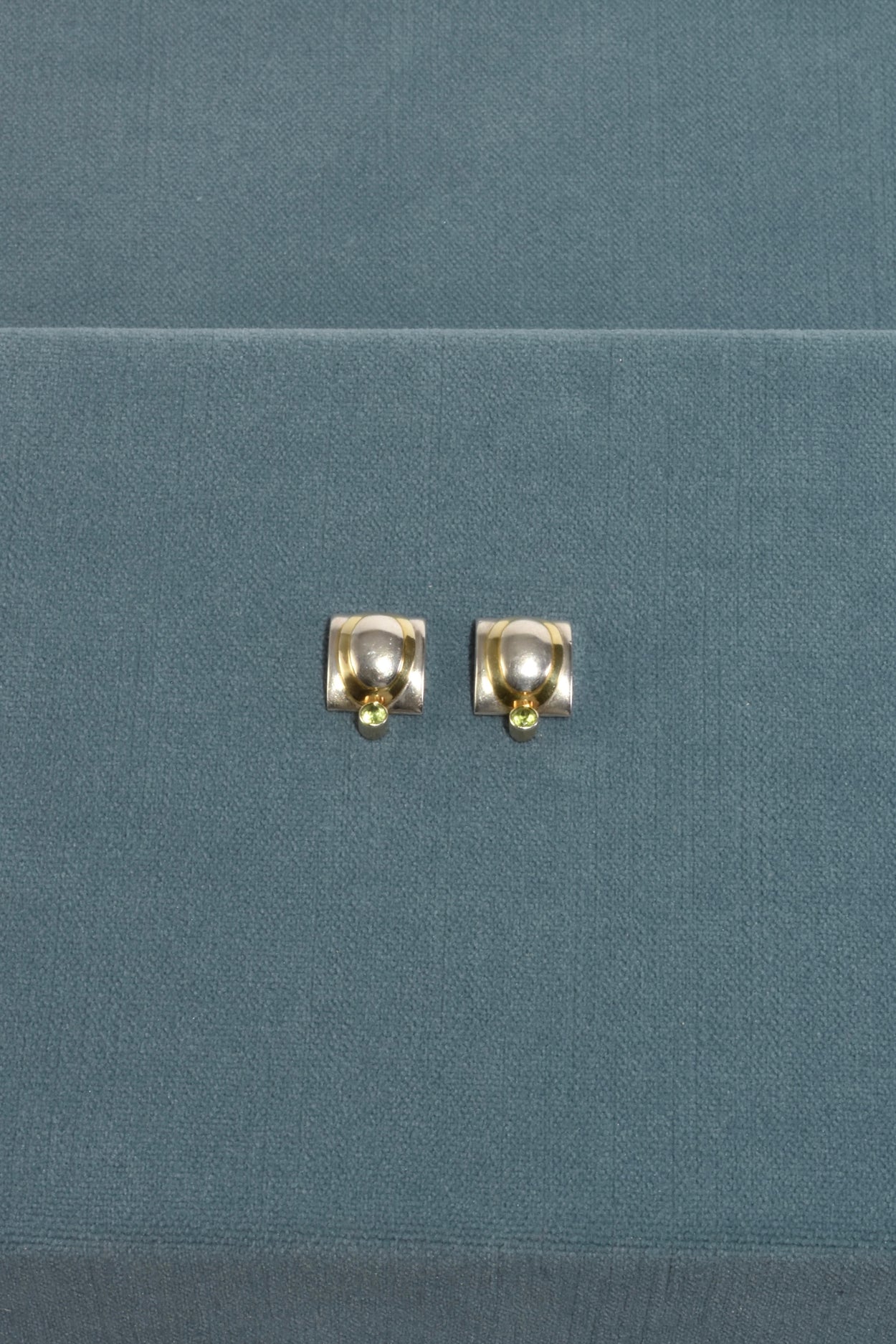 Two-Tone Peridot Earrings