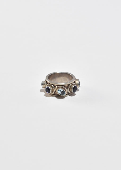 Amethyst Topaz Spinner Ring