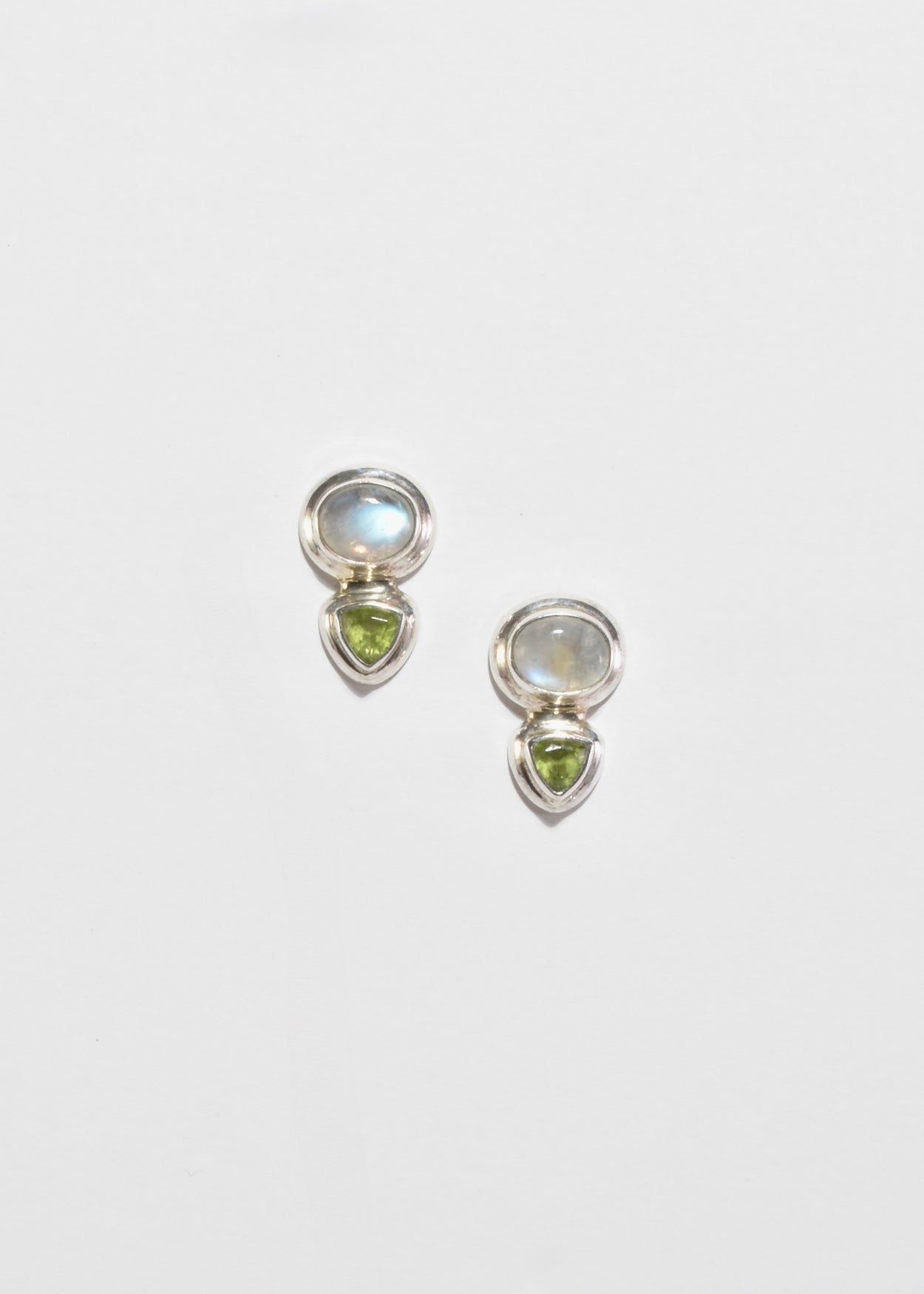 Moonstone Peridot Earrings