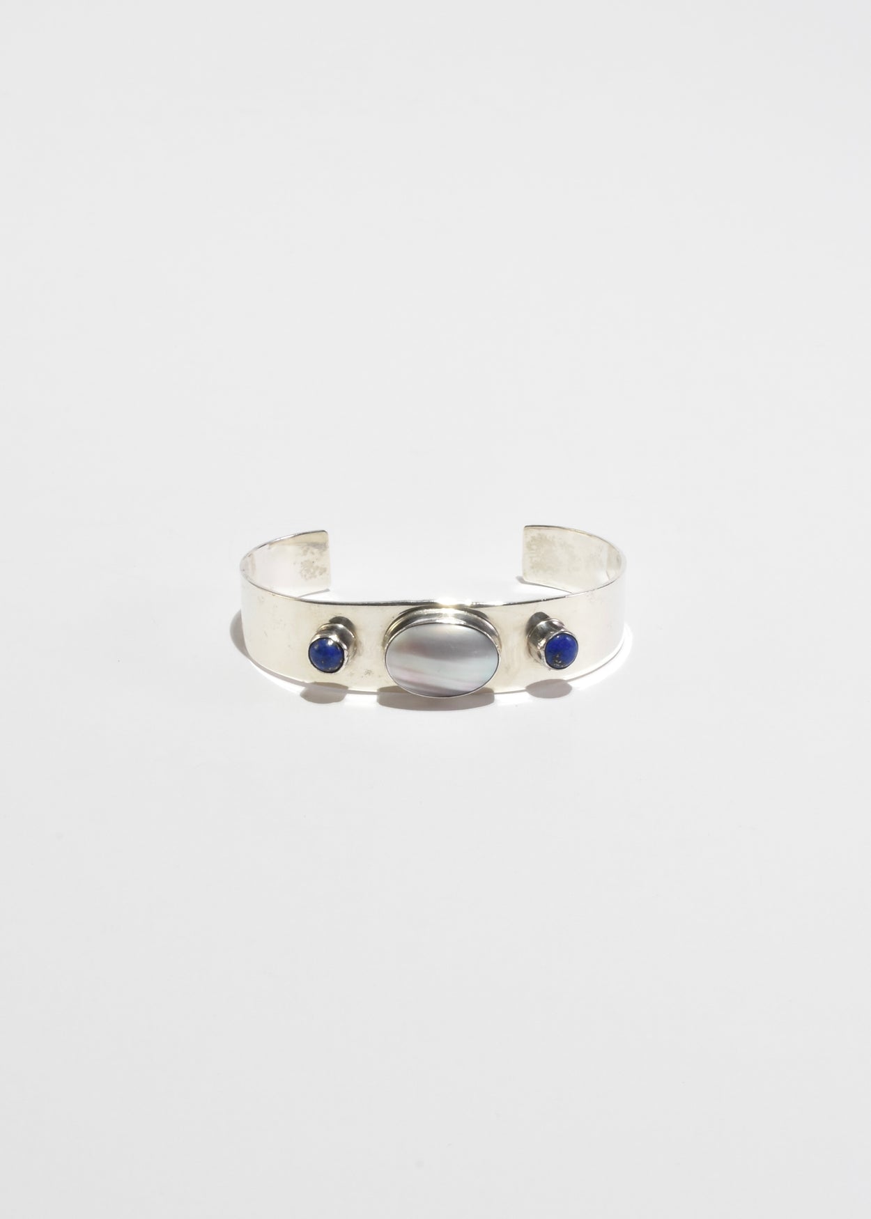 Mother of Pearl Lapis Cuff Bracelet