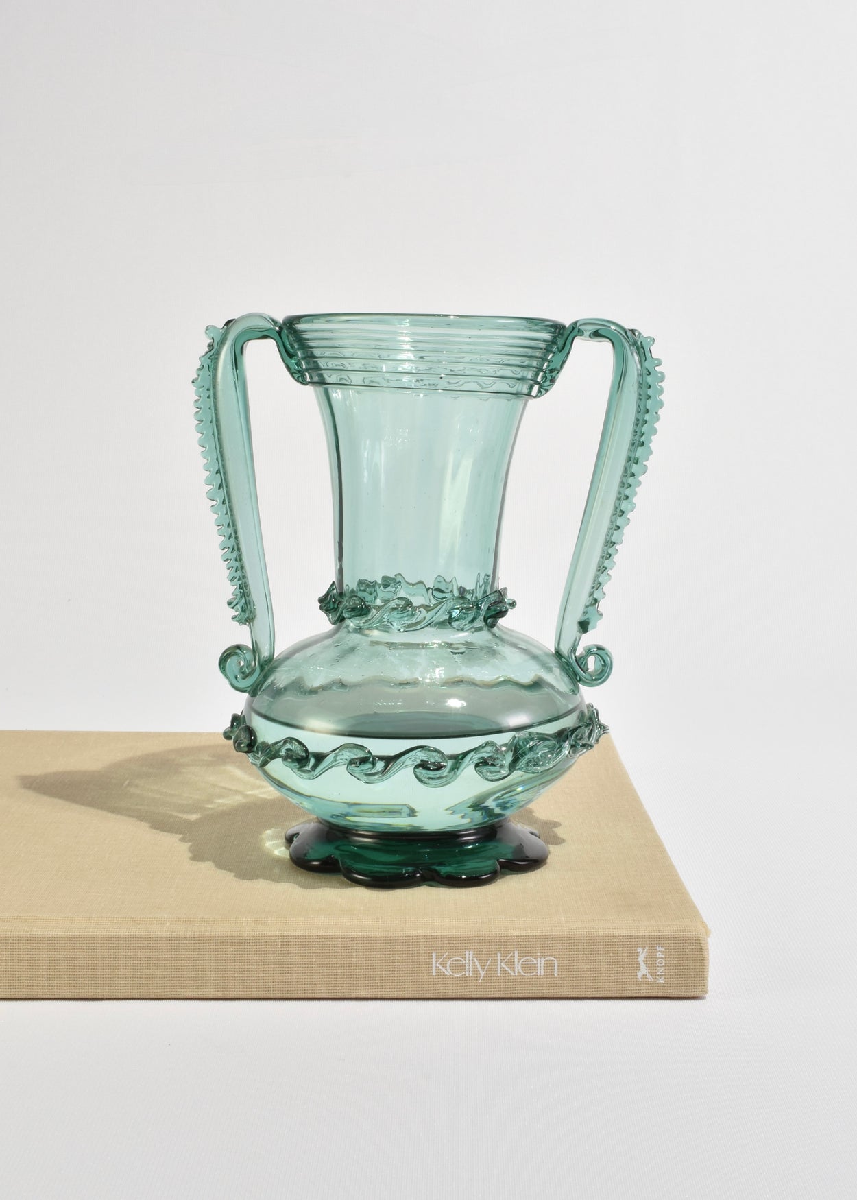 Romanesque Green Glass Vase