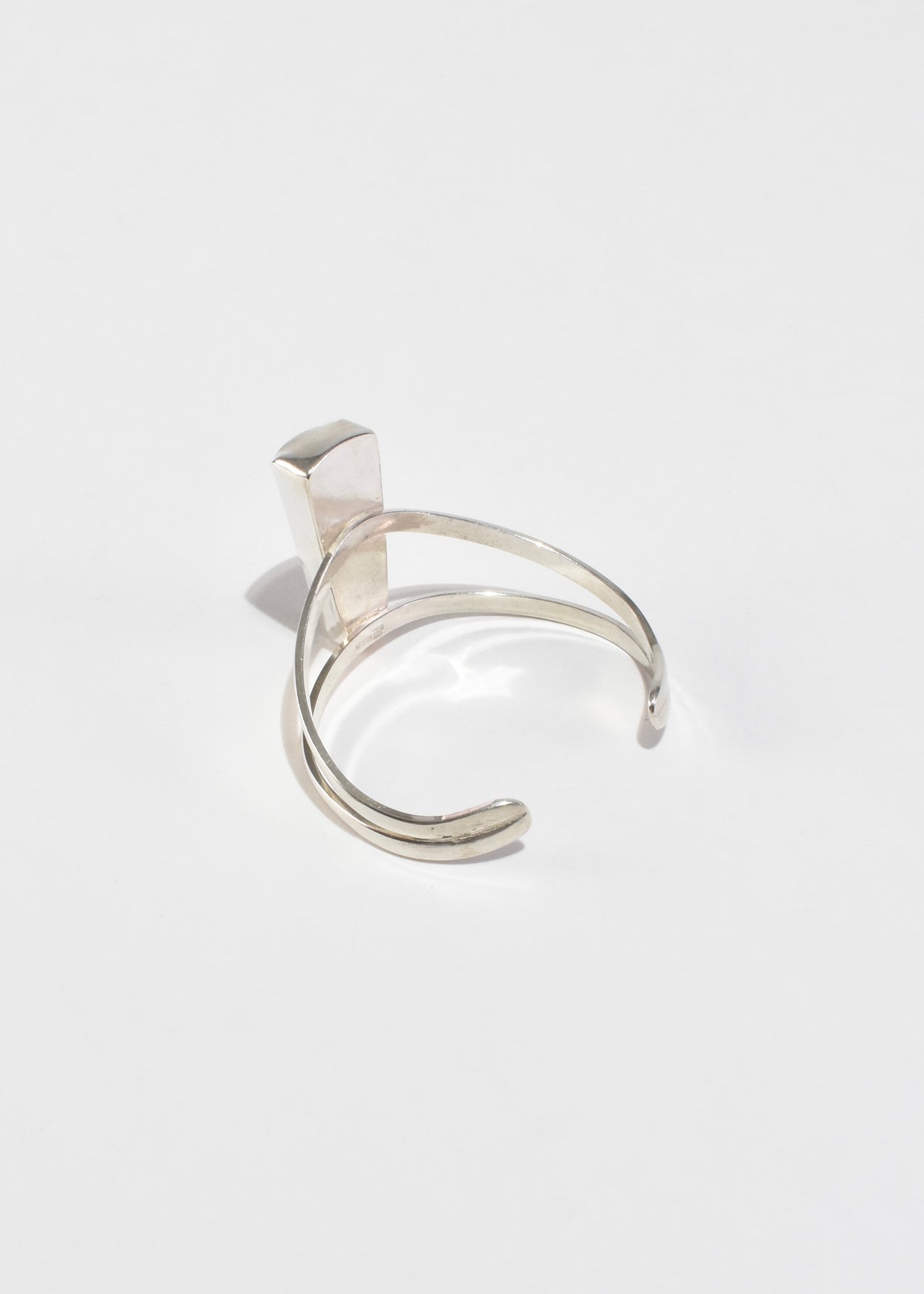 Modernist Rutilated Quartz Cuff Bracelet