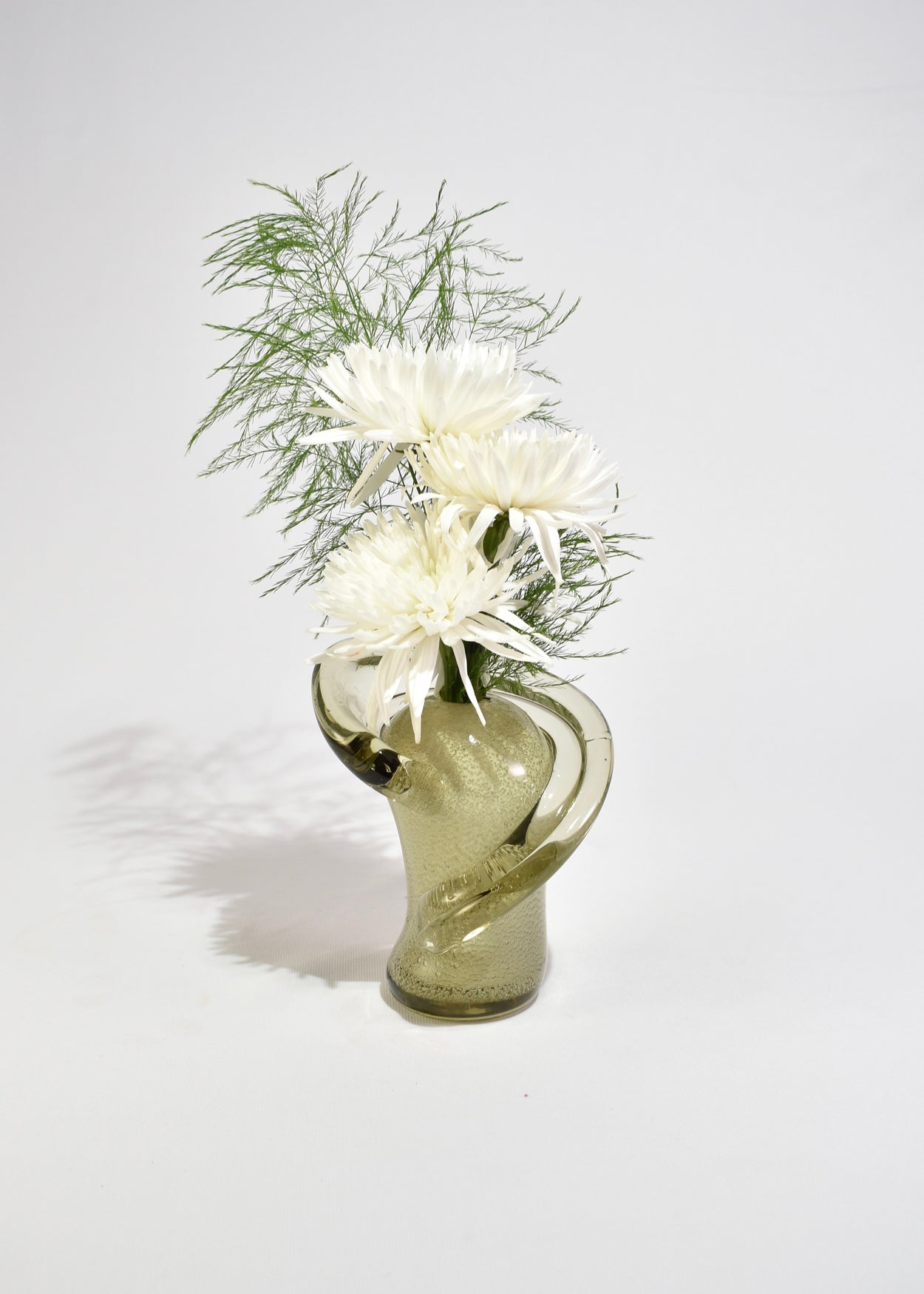 Curved Art Glass Vase