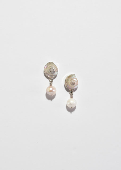 Shell Pearl Drop Earrings