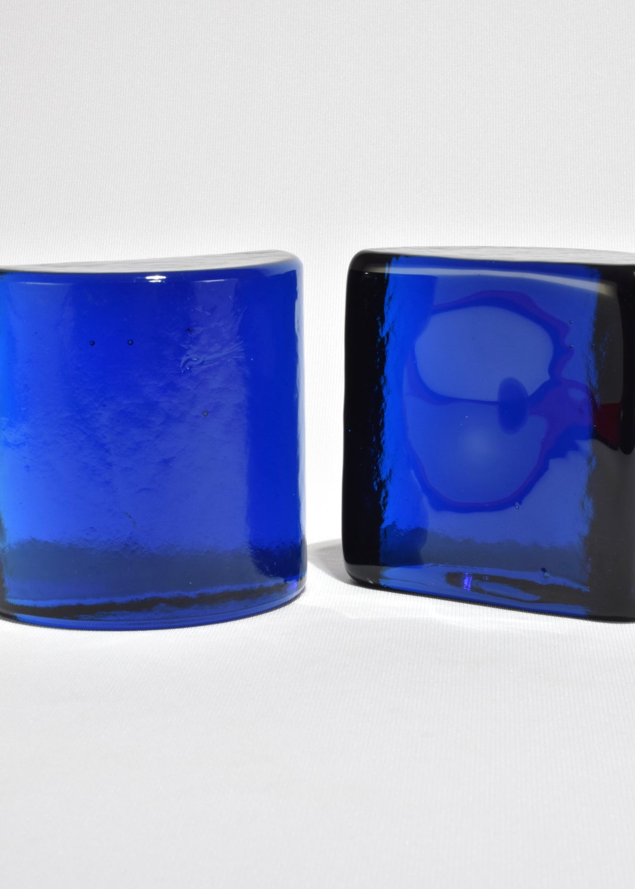 Cobalt Glass Bookends