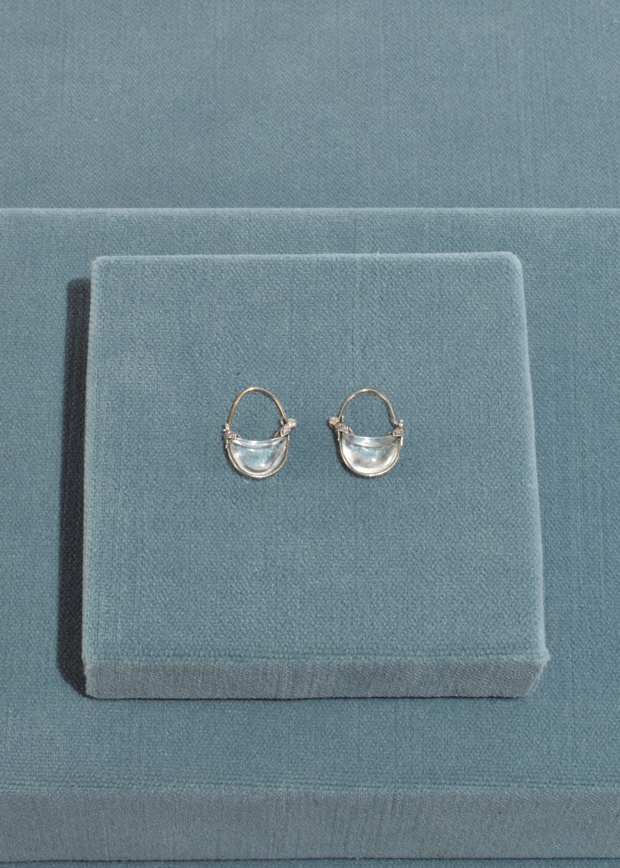 Glass Hoop Earrings
