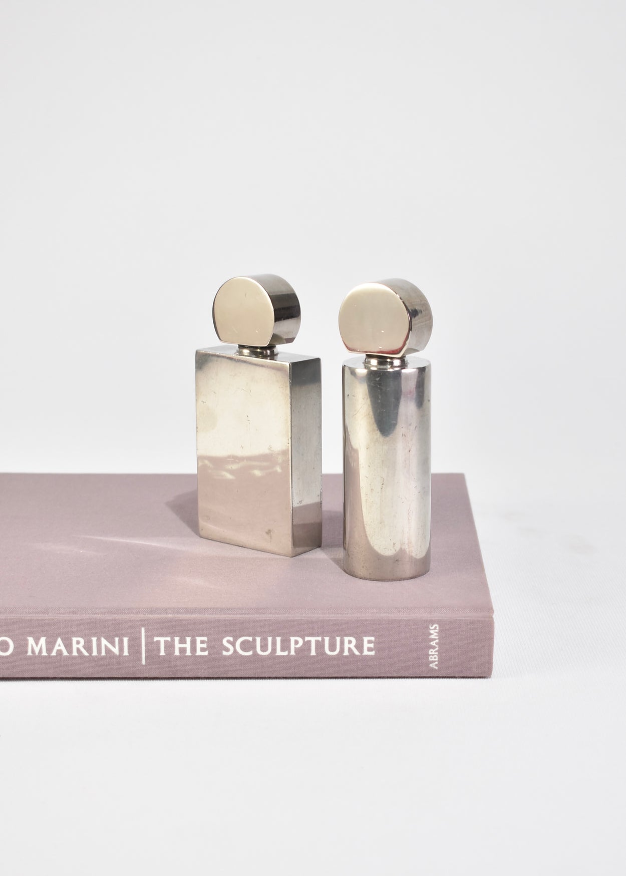 Geometric Pewter Vessel Set