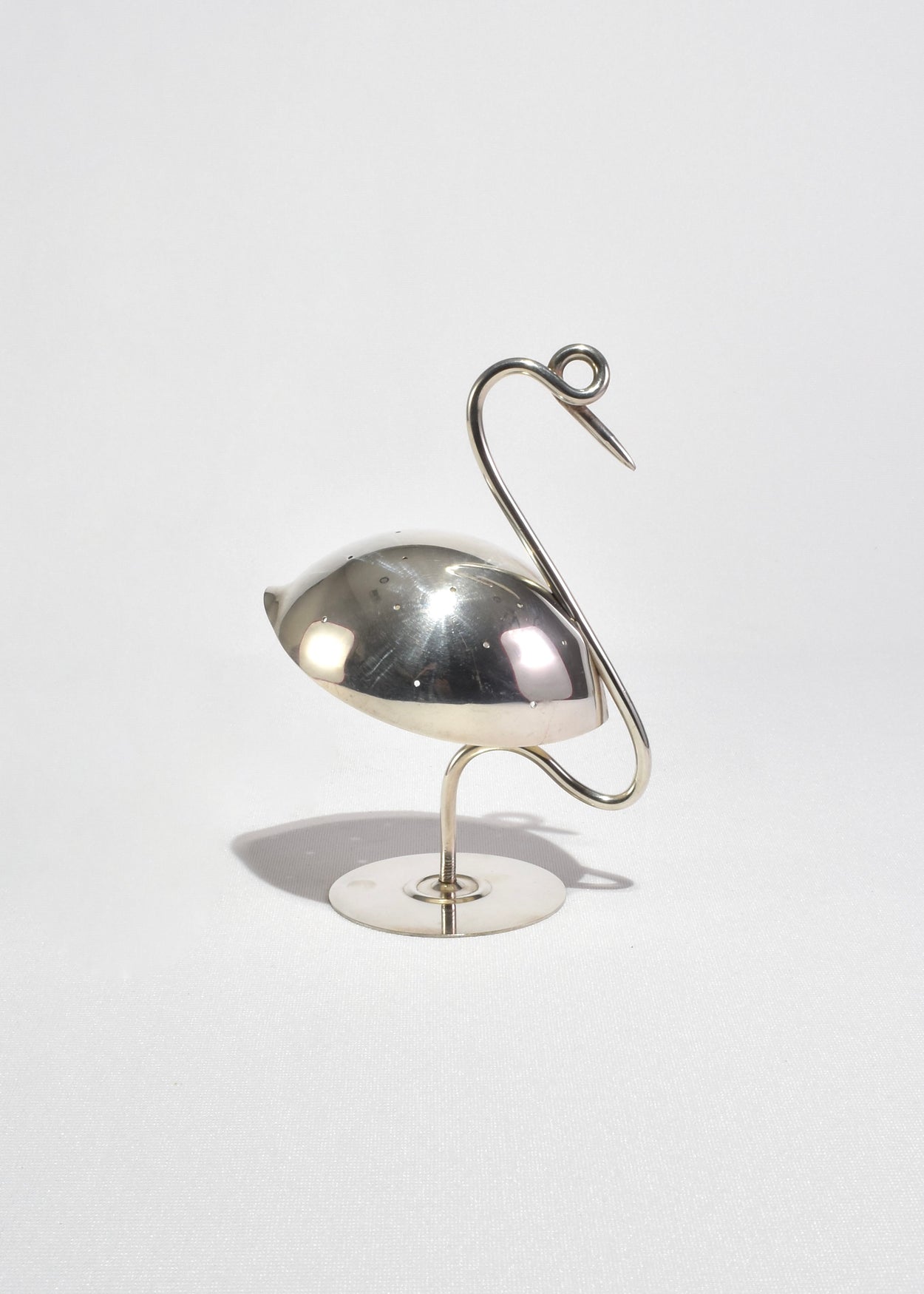 Silver Swan Toothpick Holder
