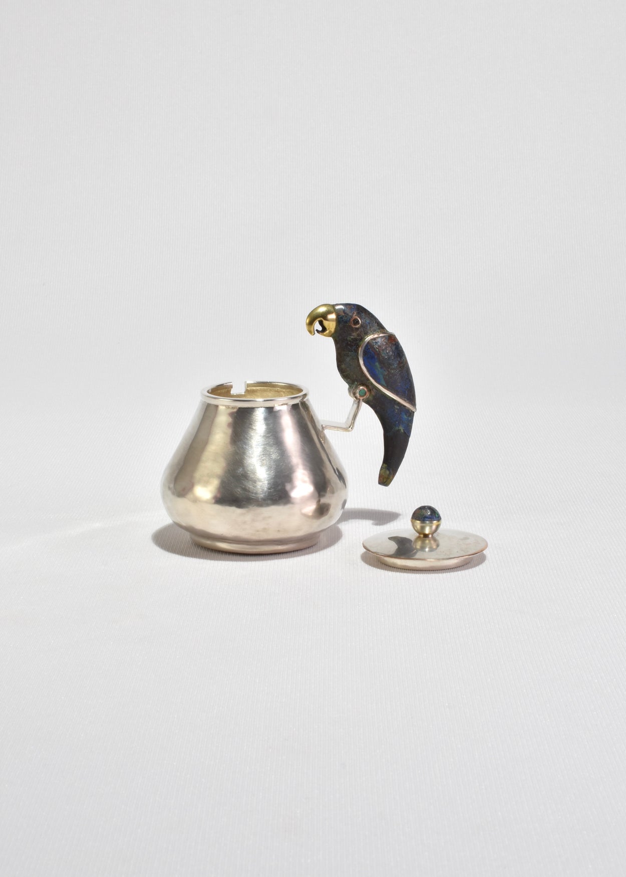 Mid Century Parrot Cream and Sugar Set