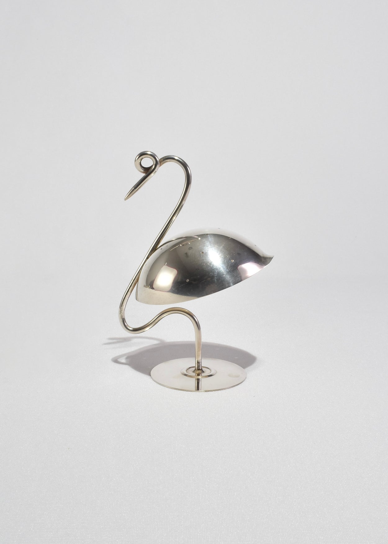 Silver Swan Toothpick Holder