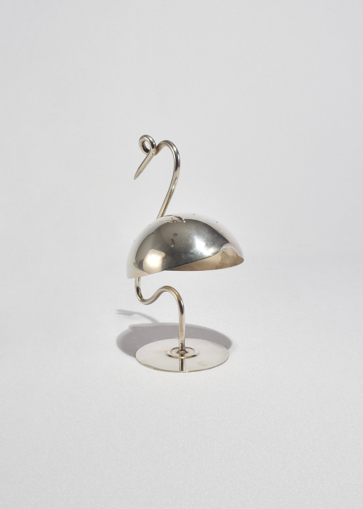 Silver Swan Toothpick Holder