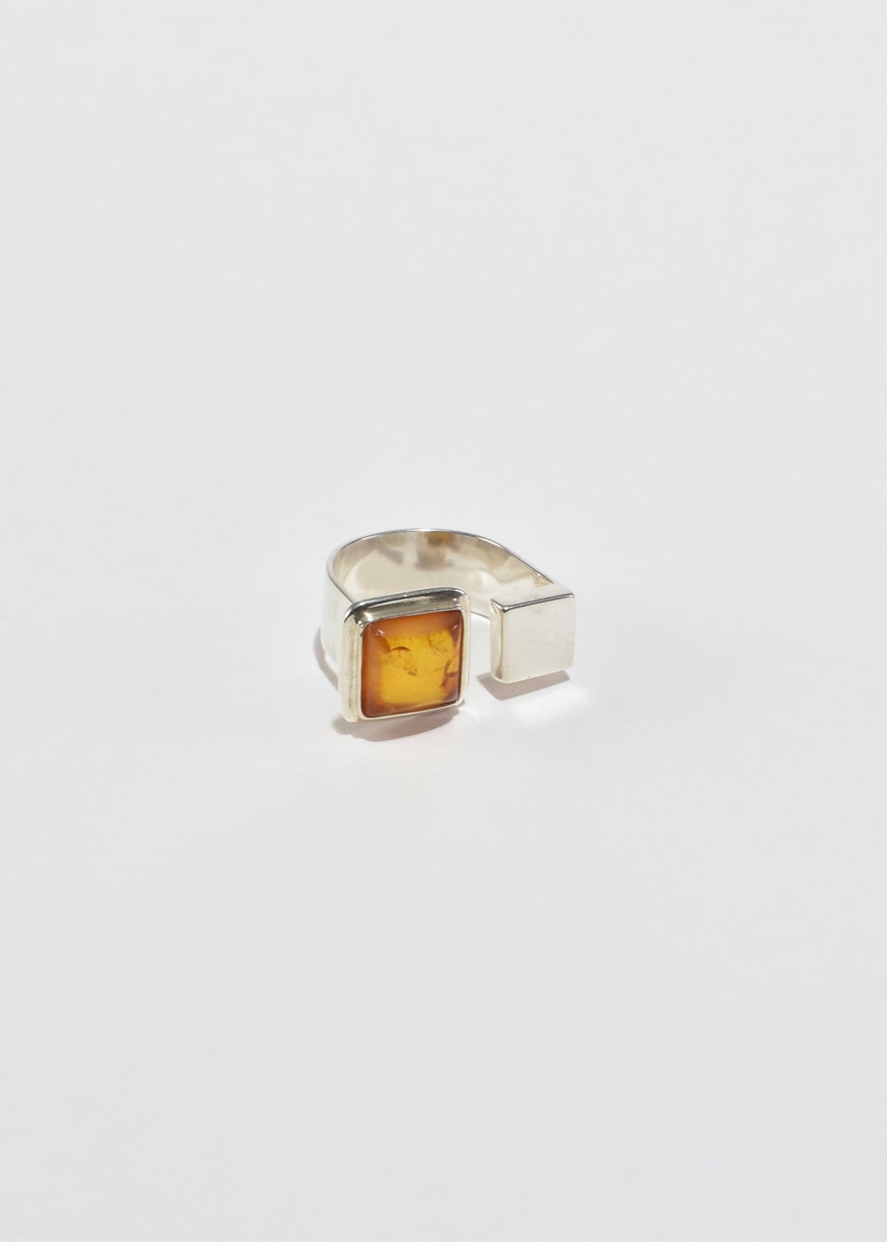 Asymmetrical Amber Ring