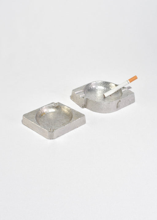 Geometric Metal Ashtray Set