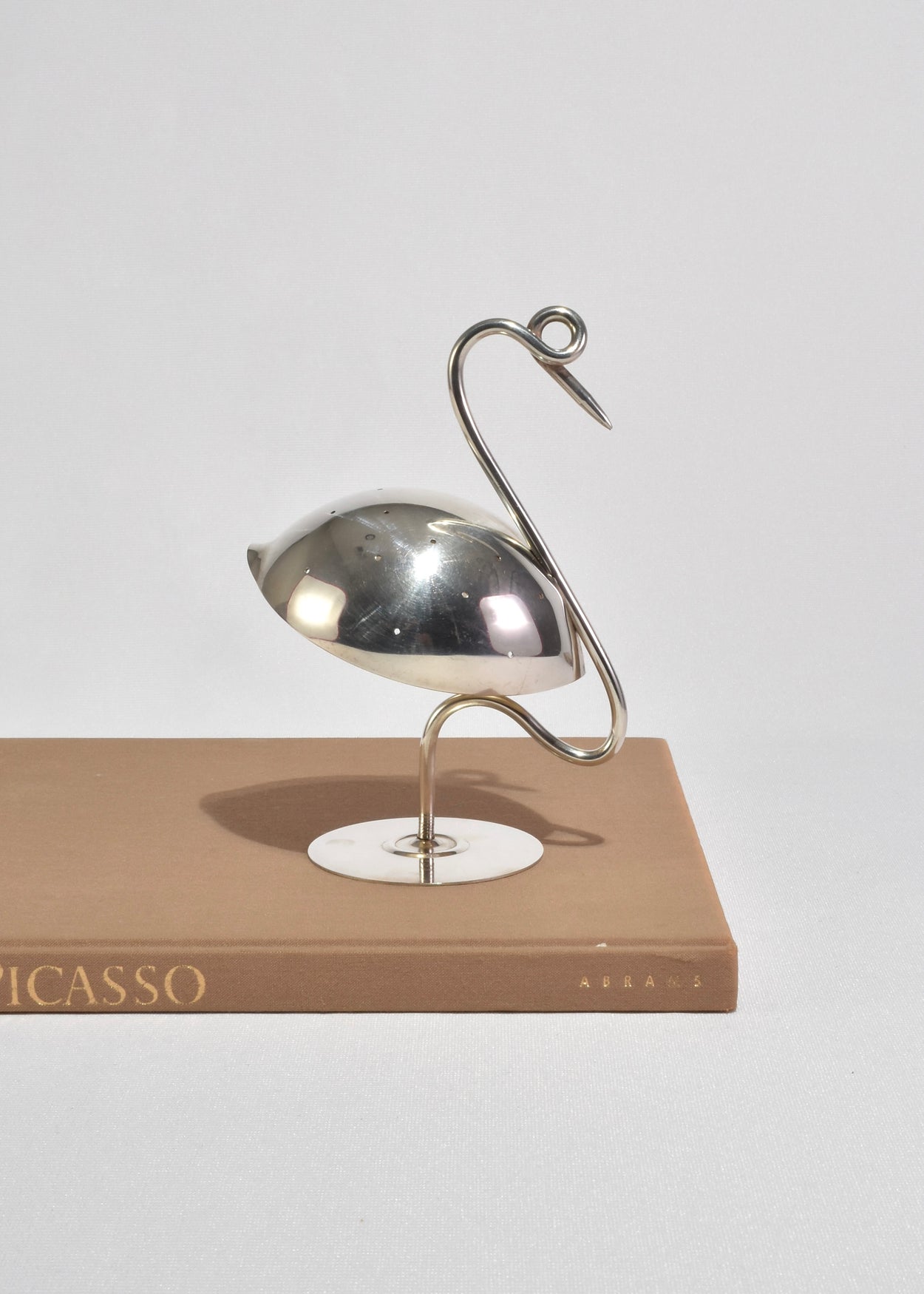 Silver Swan Toothpick Holder