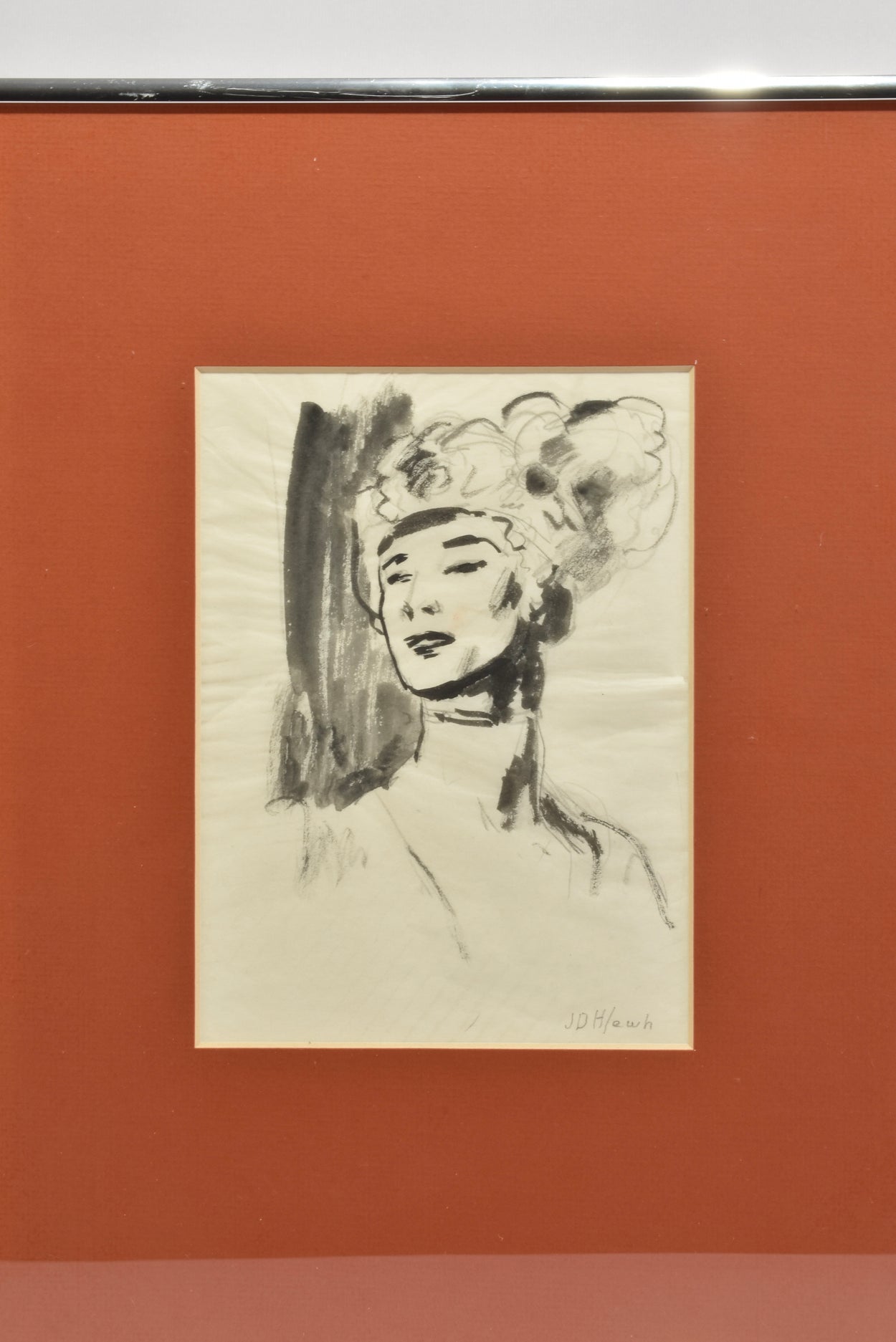 Headdress Portrait, Framed