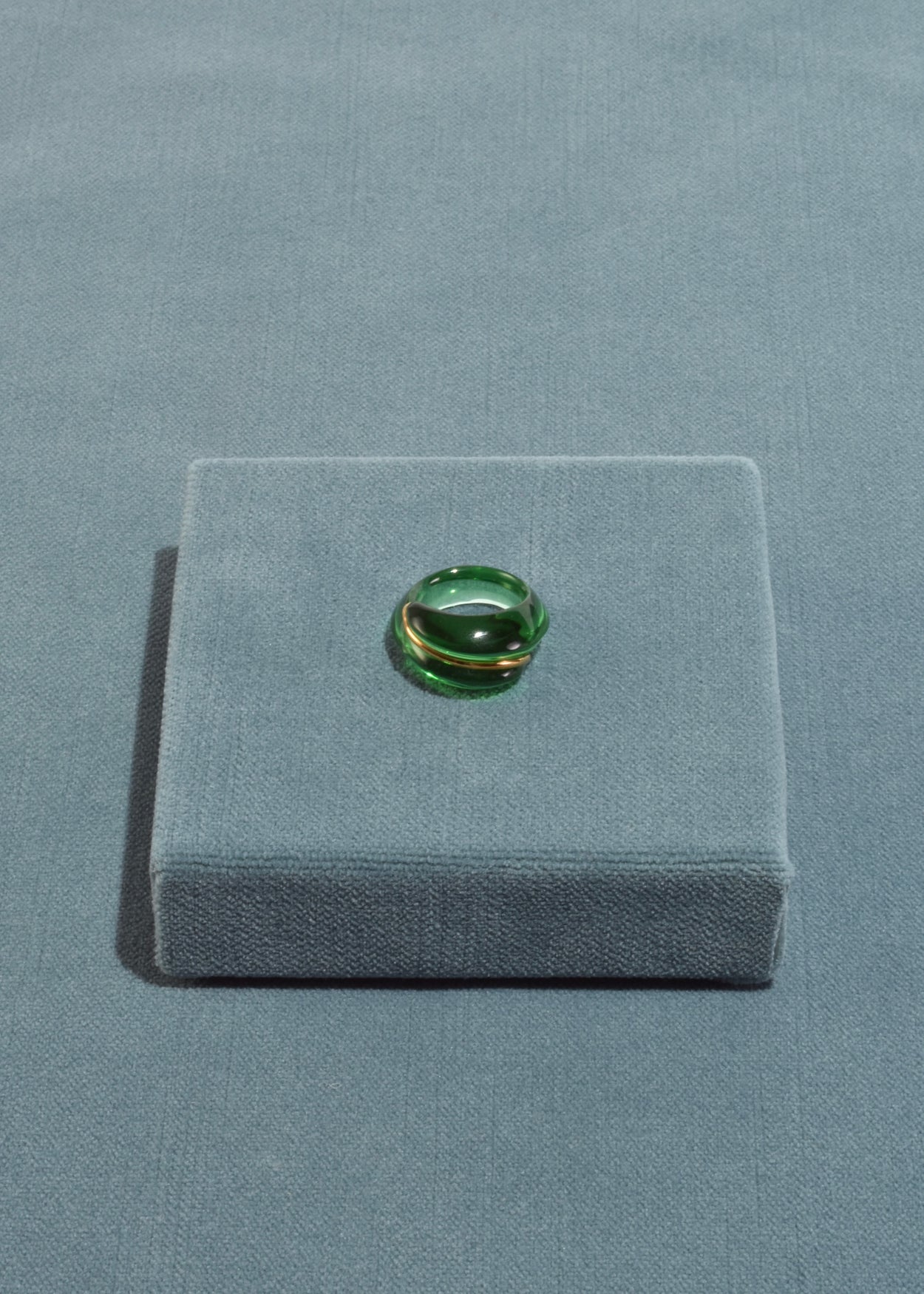 Gold Stripe Crystal Ring