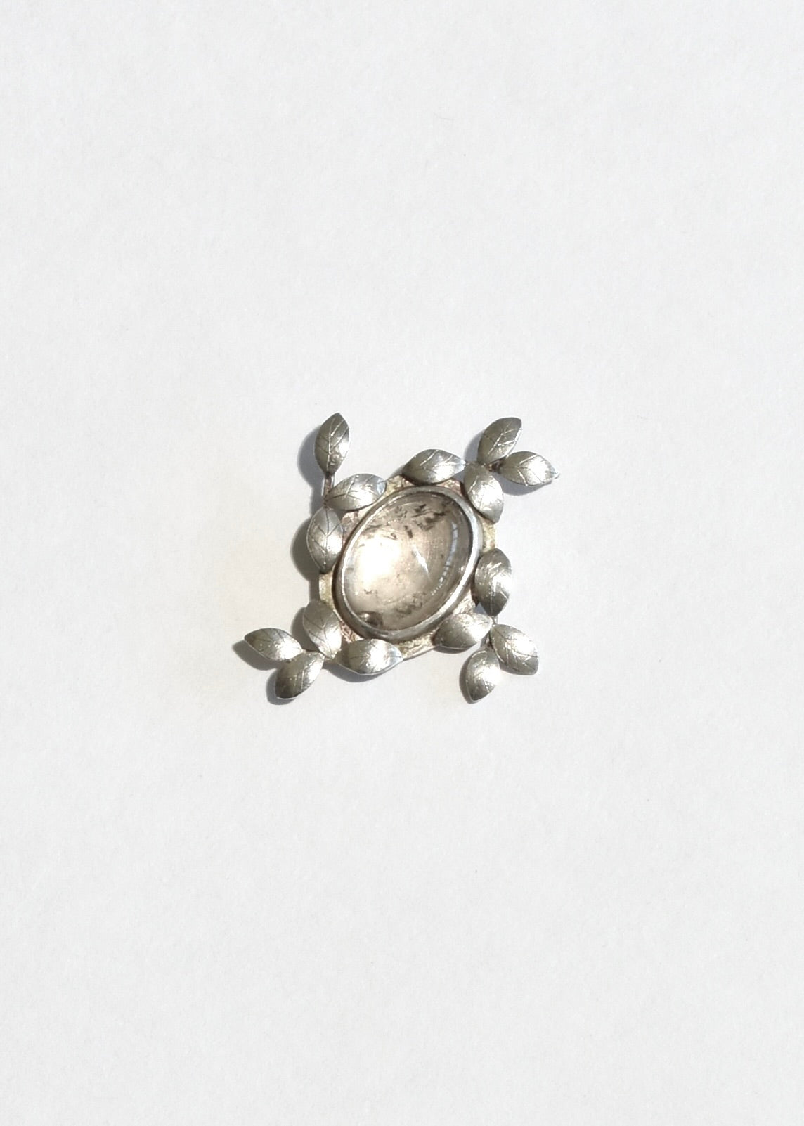 Crystal Leaf Brooch