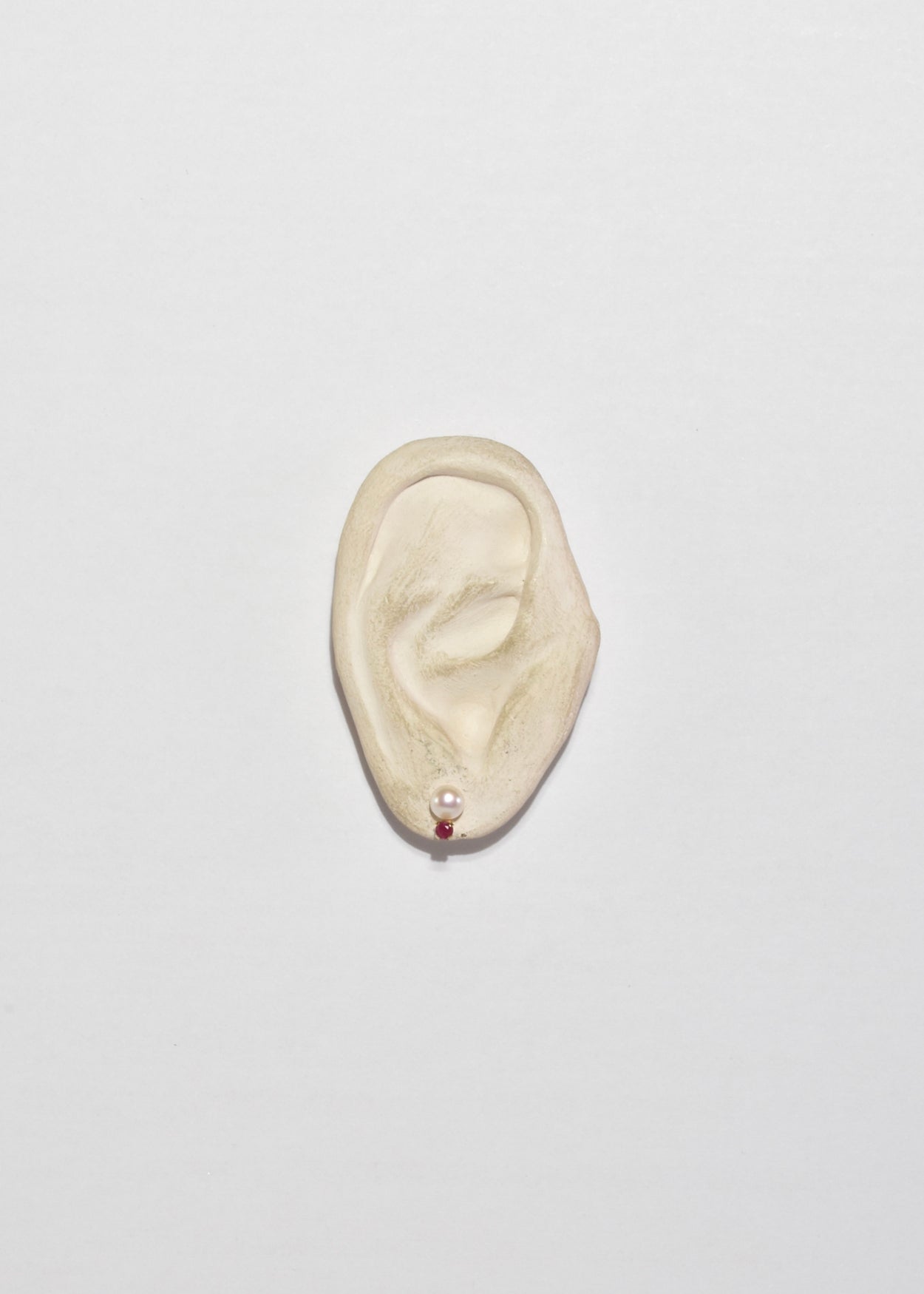 Petite Ruby Pearl Earrings