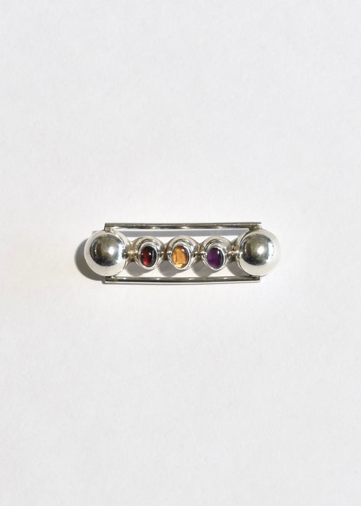 Colorful Dome Detail Brooch