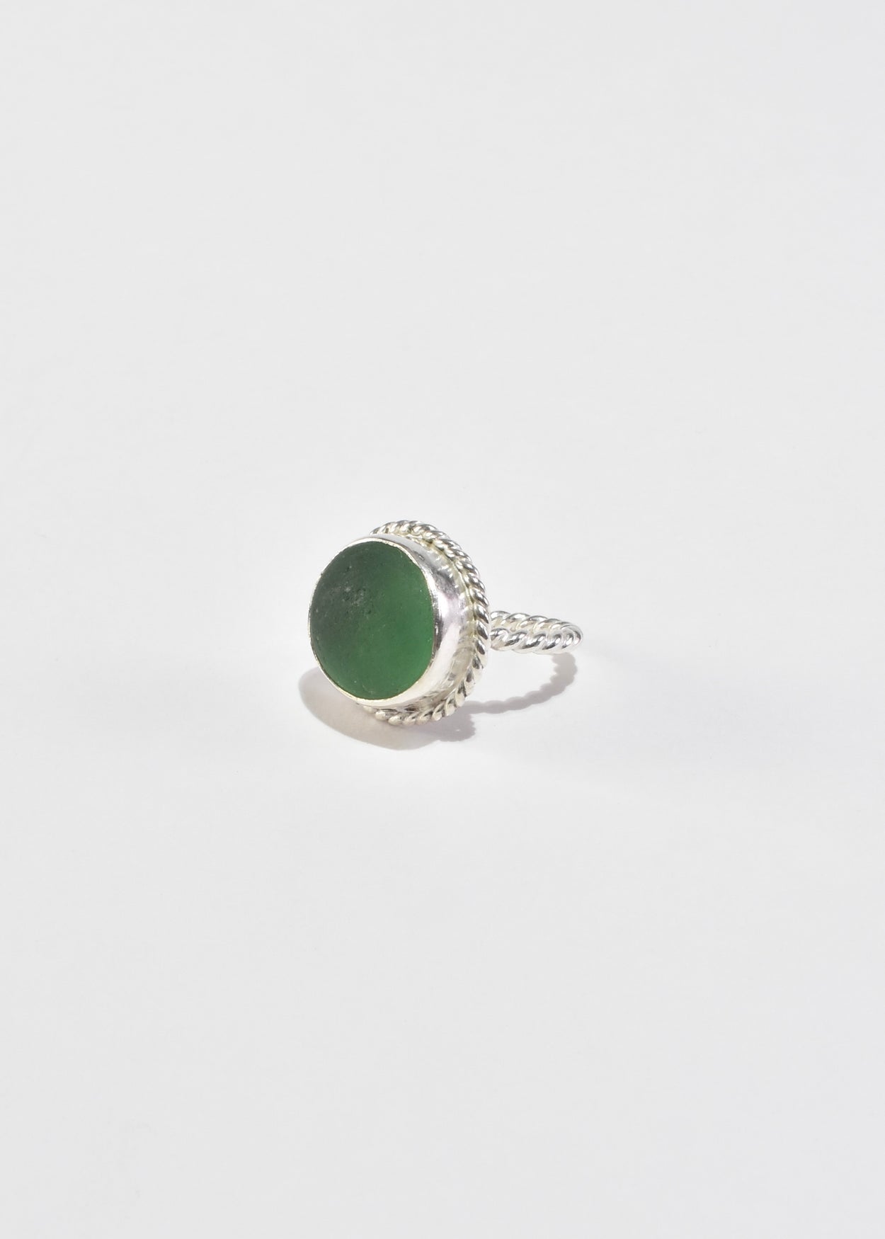 Green Sea Glass Ring