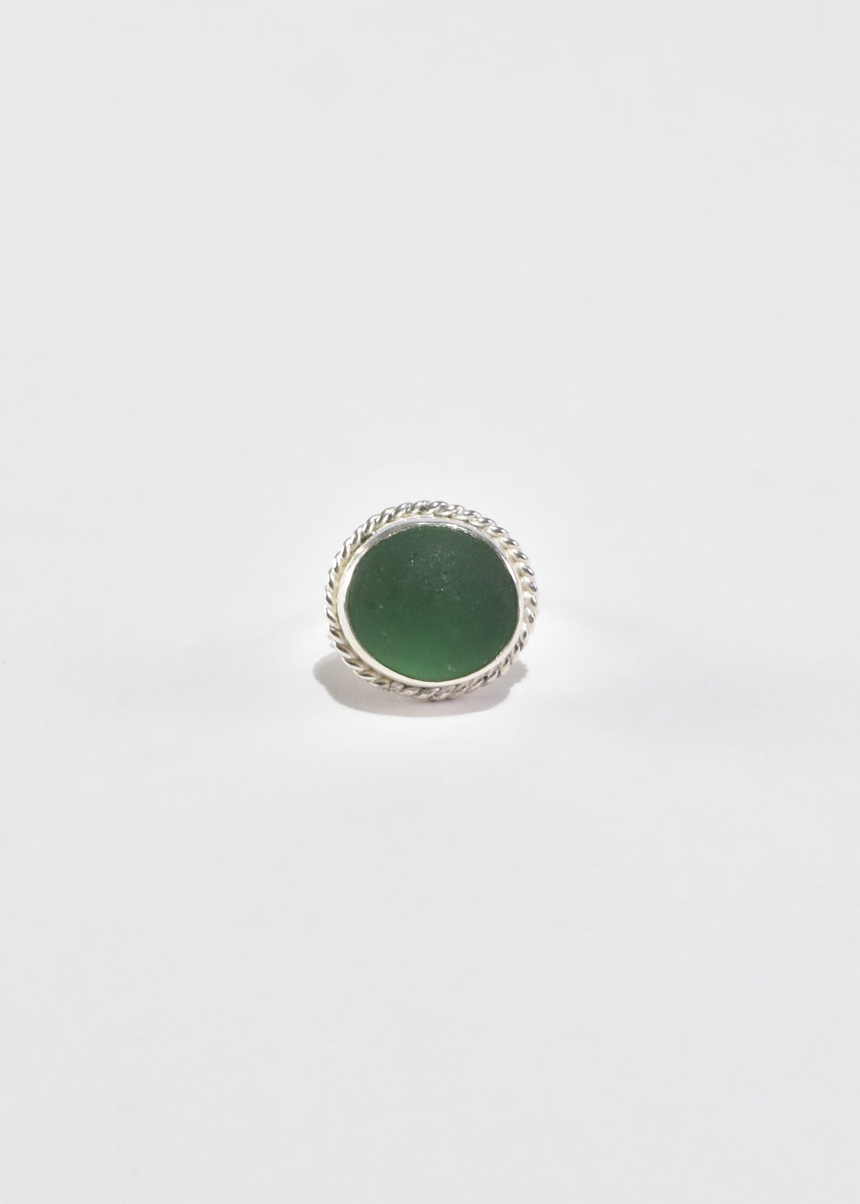 Green Sea Glass Ring