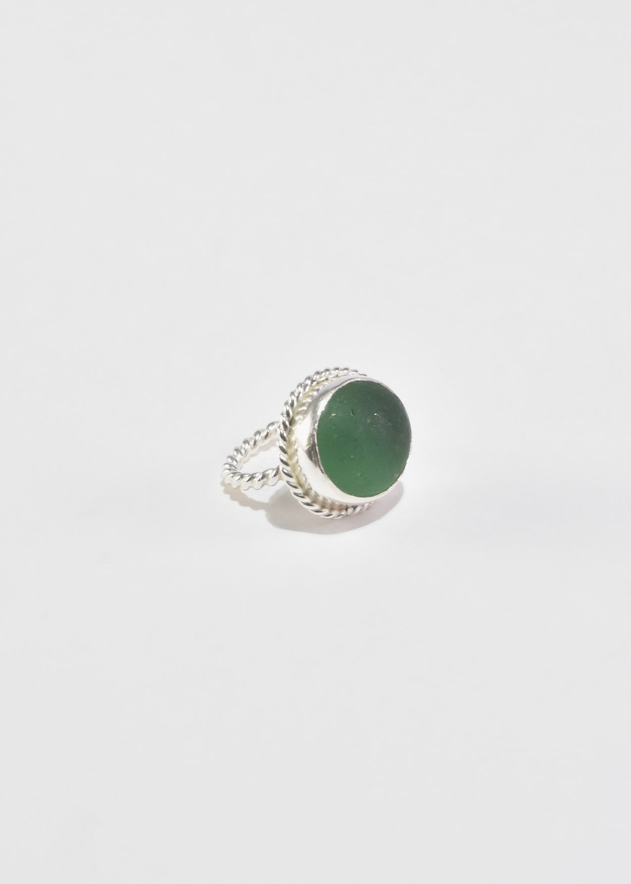 Green Sea Glass Ring