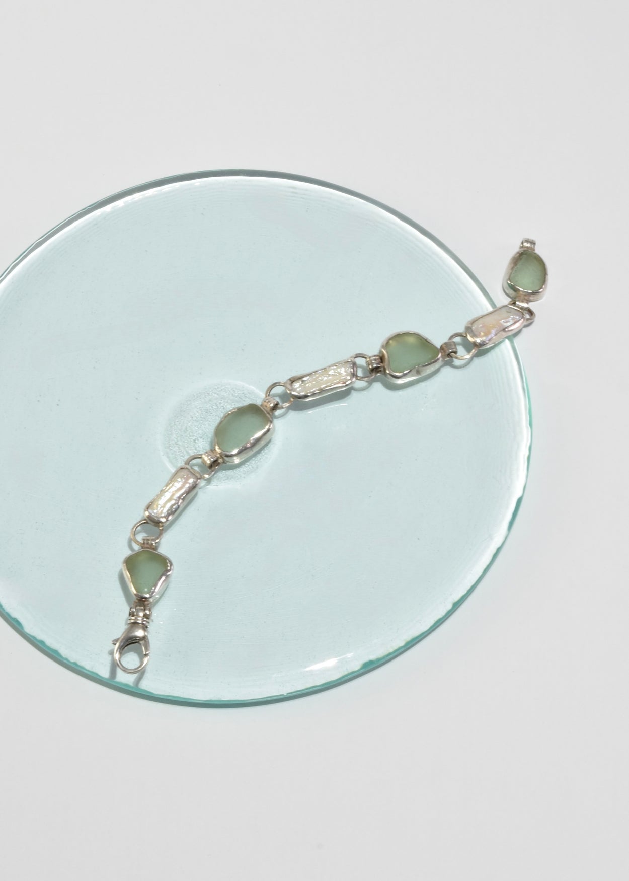 Sea Glass Pearl Bracelet