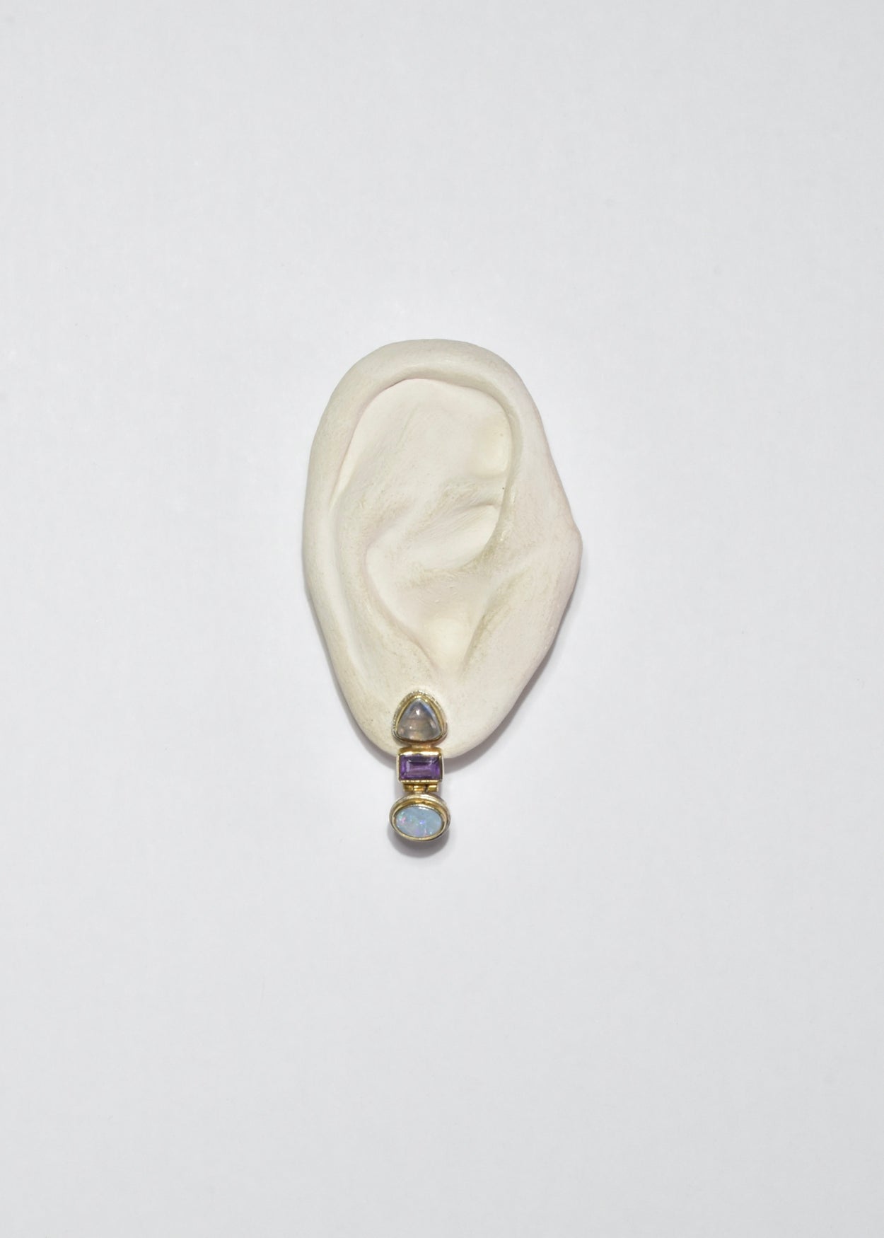 Moonstone Opal Amethyst Earrings