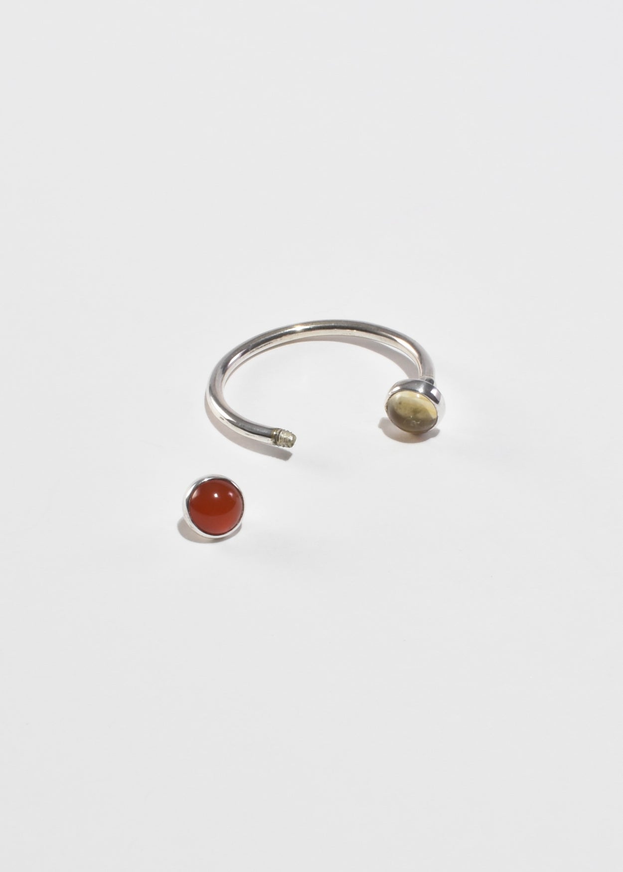 Sterling Gemstone Key Ring