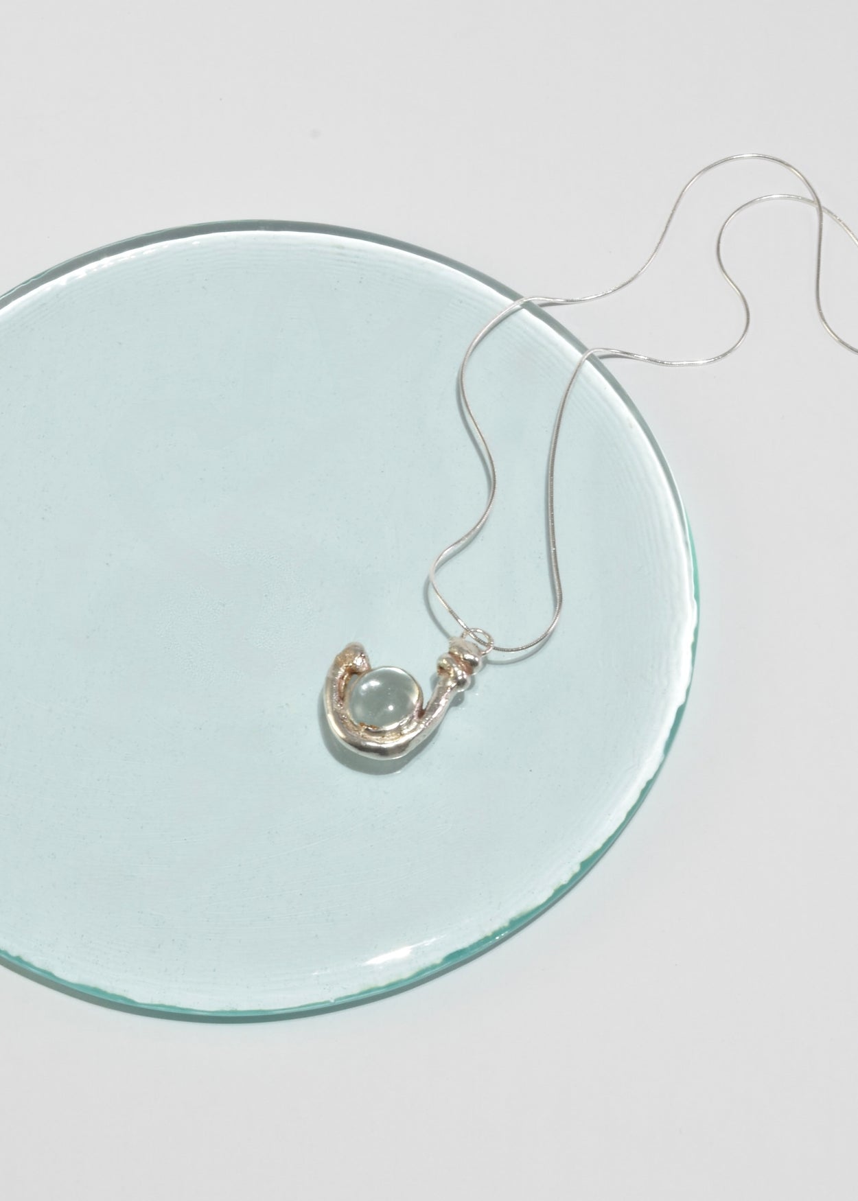 Glass Cabochon Pendant Necklace