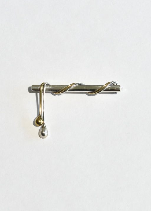 Two-Tone Teardrop Brooch