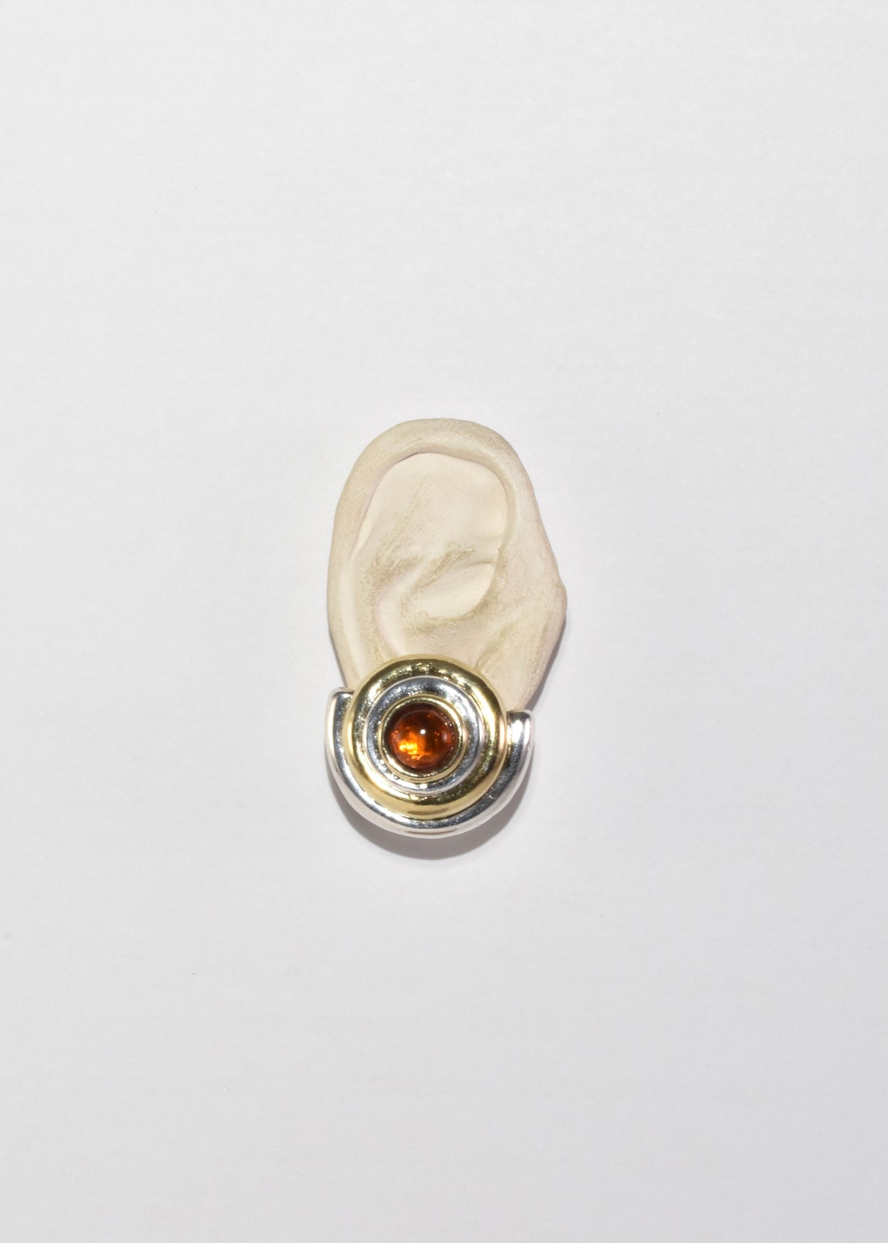 Two-Tone Amber Earrings