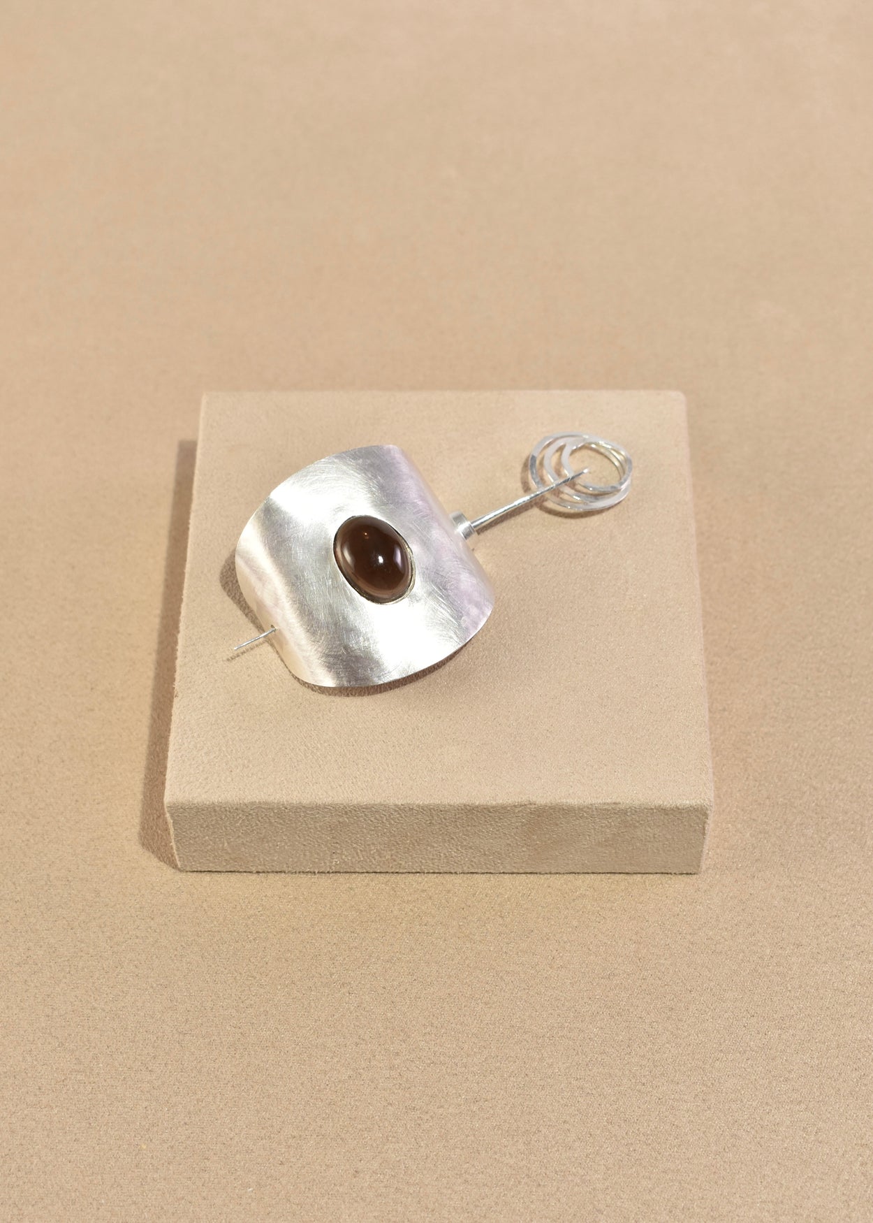 Smoky Quartz Sterling Hair Pin