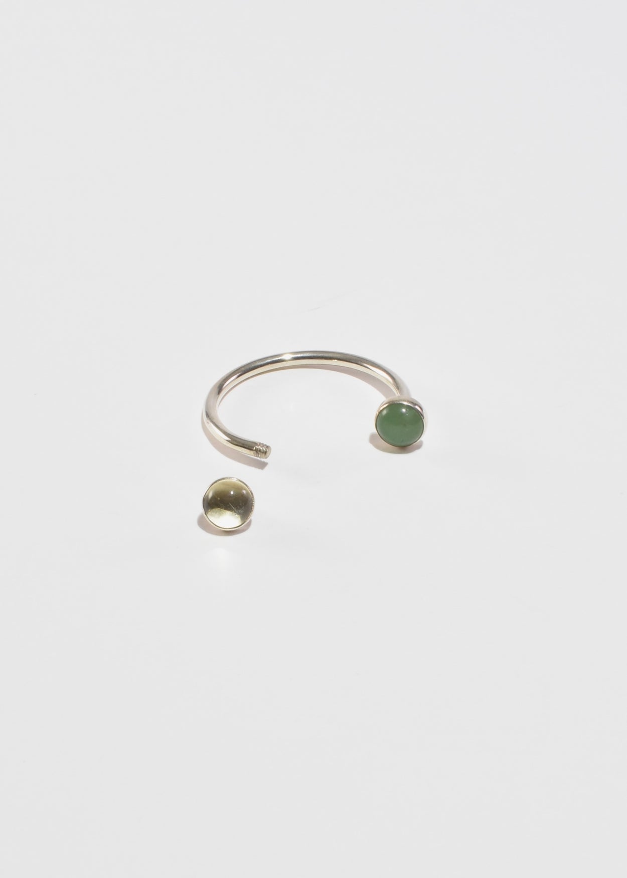 Sterling Gemstone Key Ring