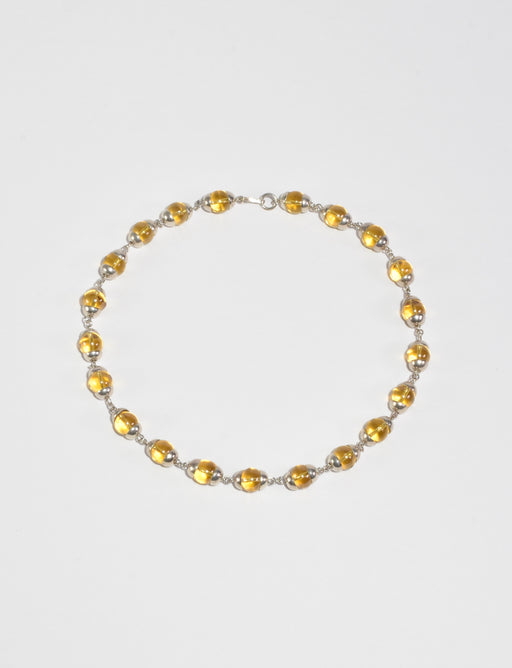 Yellow Glass Collar Necklace