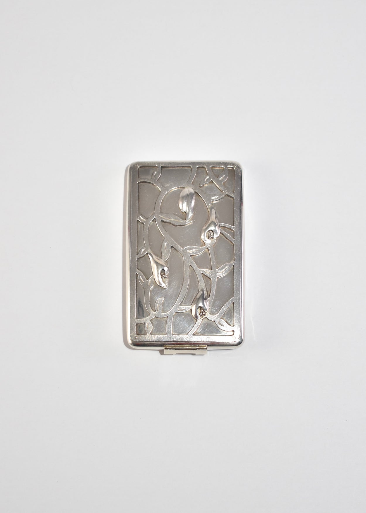 Silver Calla Lily Cigarette Case