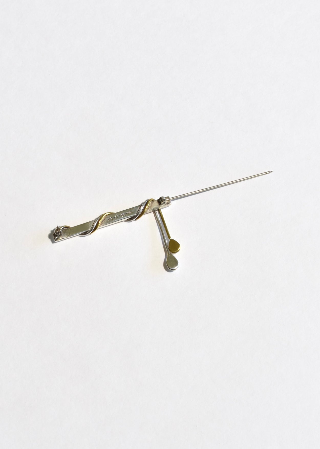 Two-Tone Teardrop Brooch