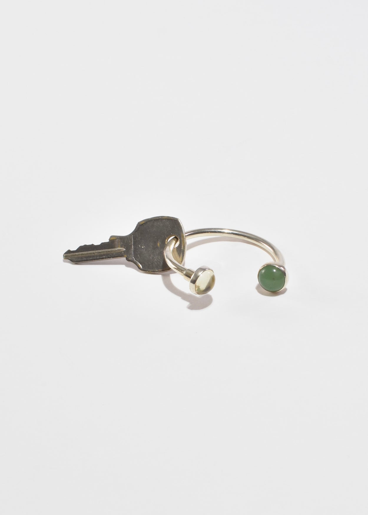 Sterling Gemstone Key Ring