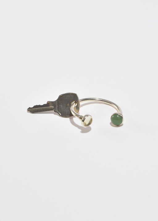 Sterling Gemstone Key Ring
